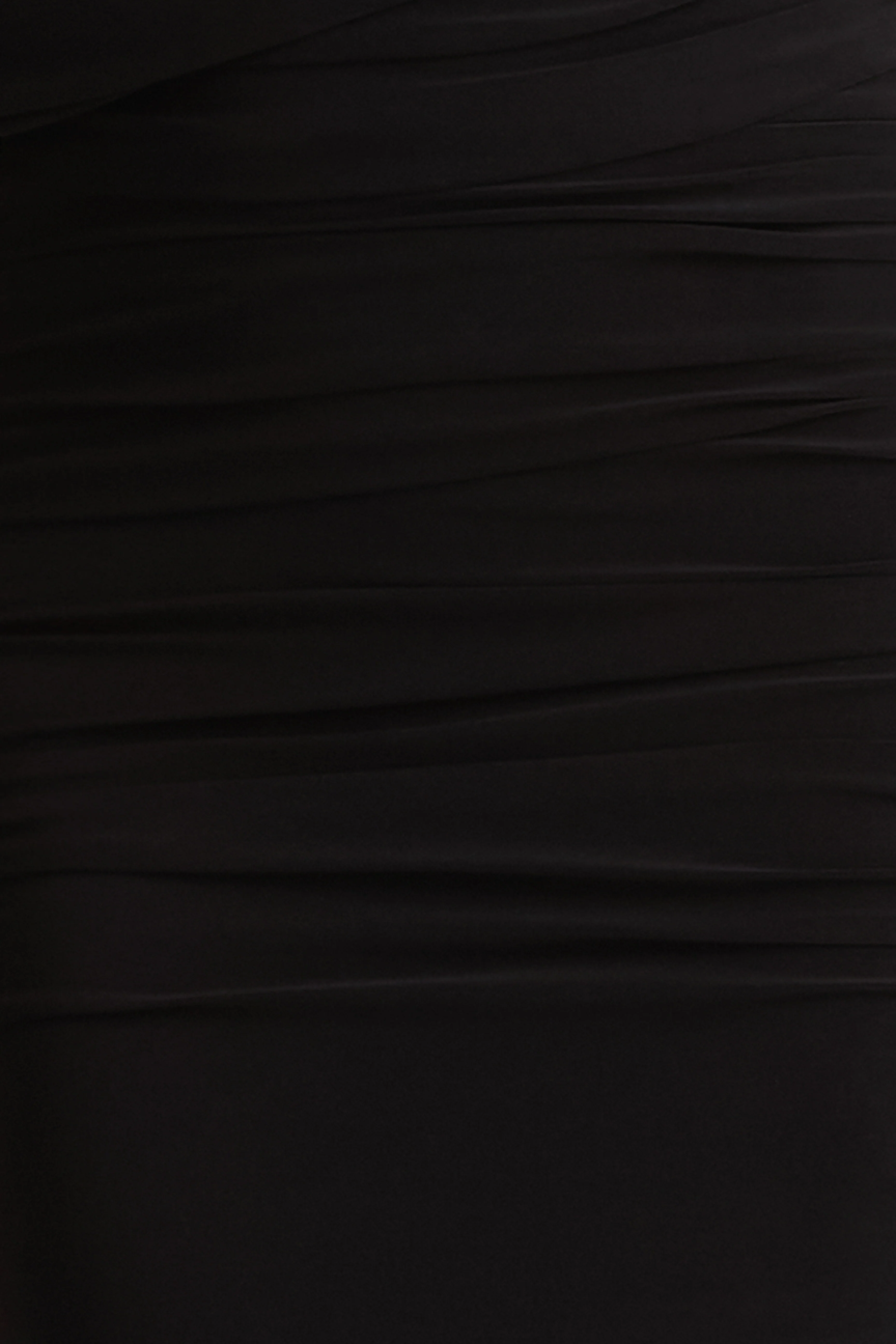 Glitz | Black High-Neck Maxi Dress With Cape Sleeve and Ruched Detail - Image 7
