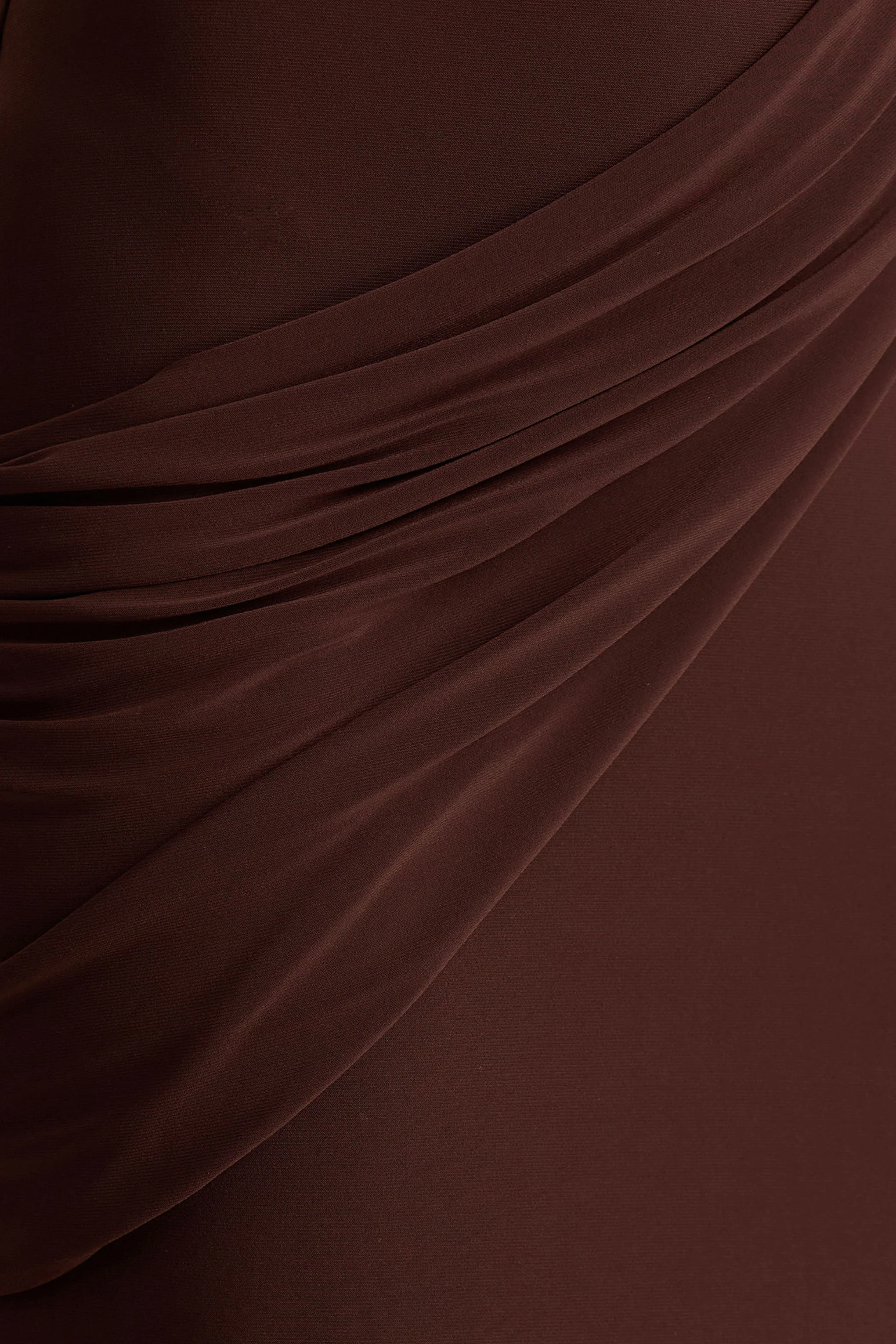 Tropic | Brown High-Neck Maxi With Long Cape Sleeve - Image 6